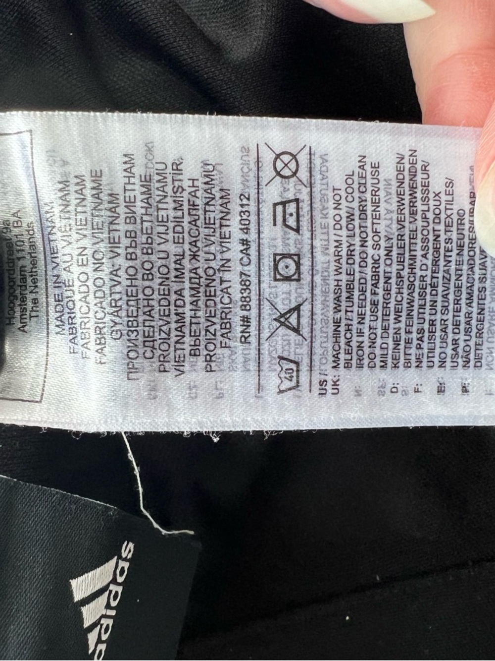 Women’s Small Adidas Black & White Track Pants - Picture 10 of 12